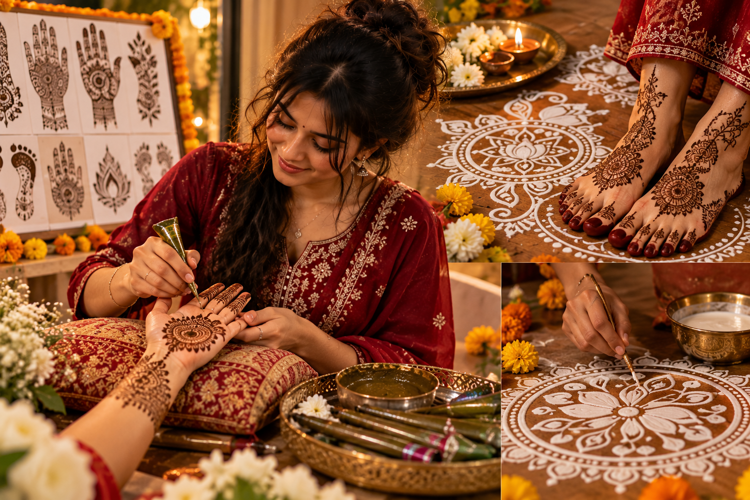 Mehndi and Alpana Designs