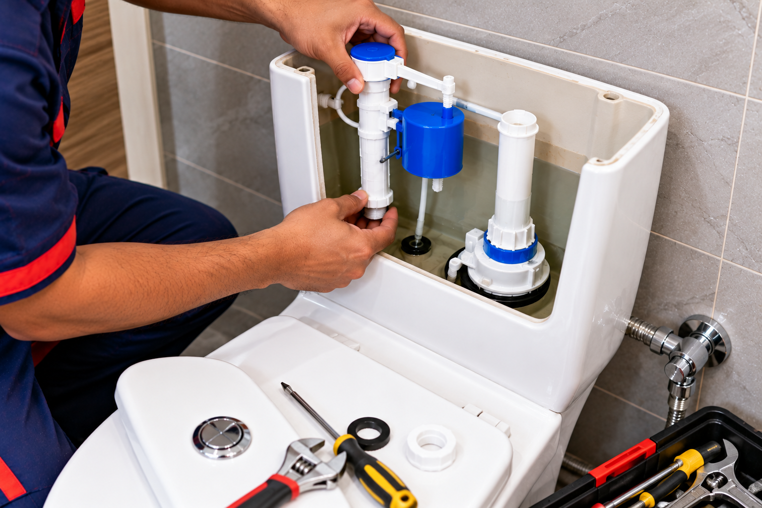 Flush tank repair
