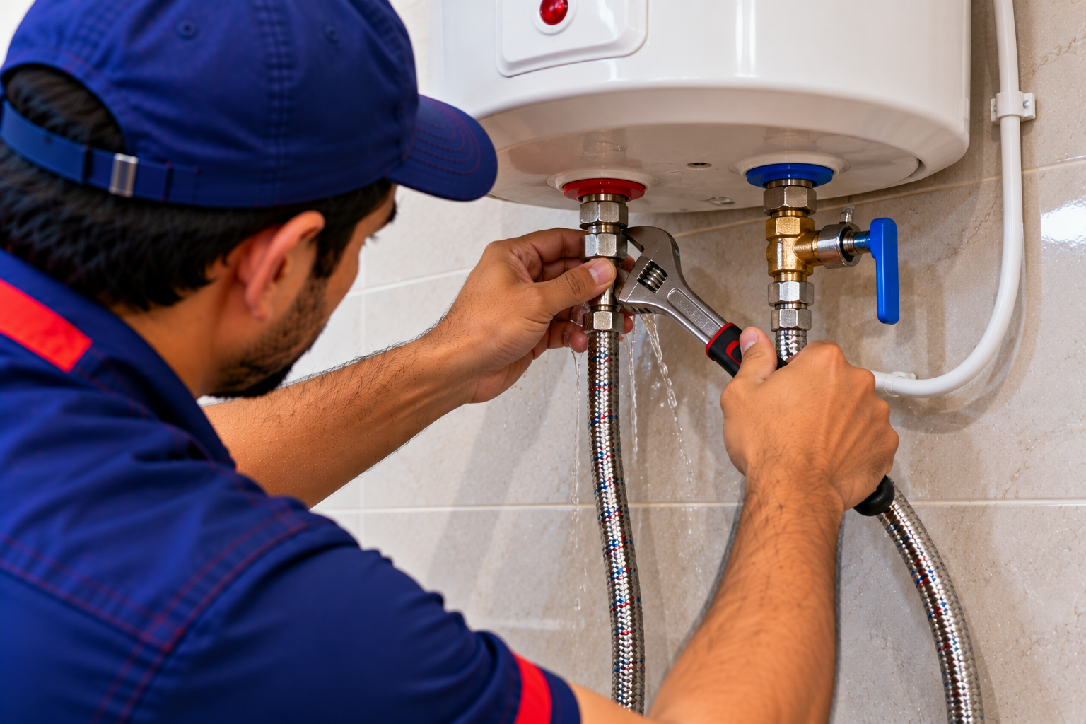 Geyser connection leakage repair