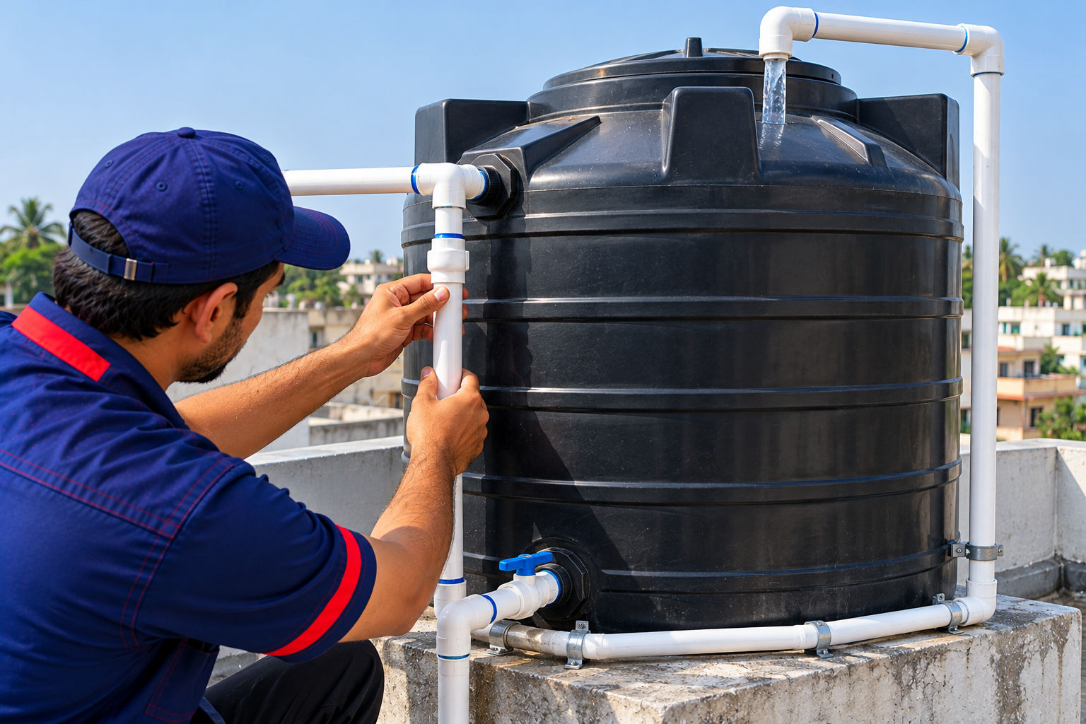  Overhead water tank installation