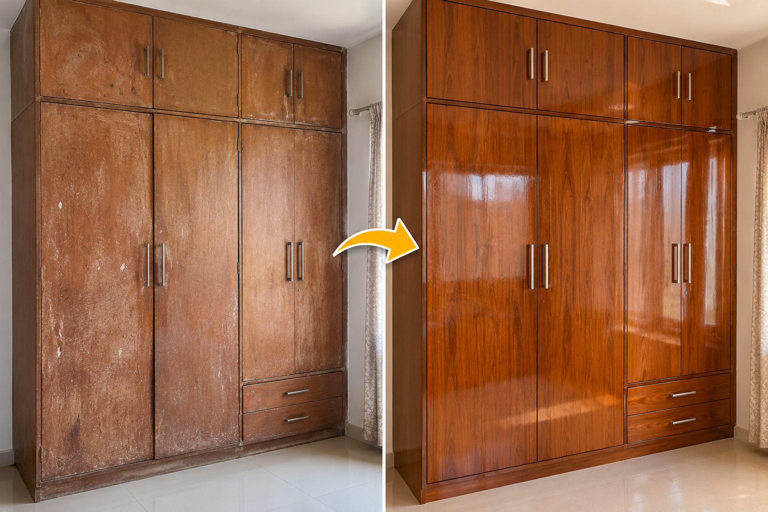 Wardrobe polish / paint estimate