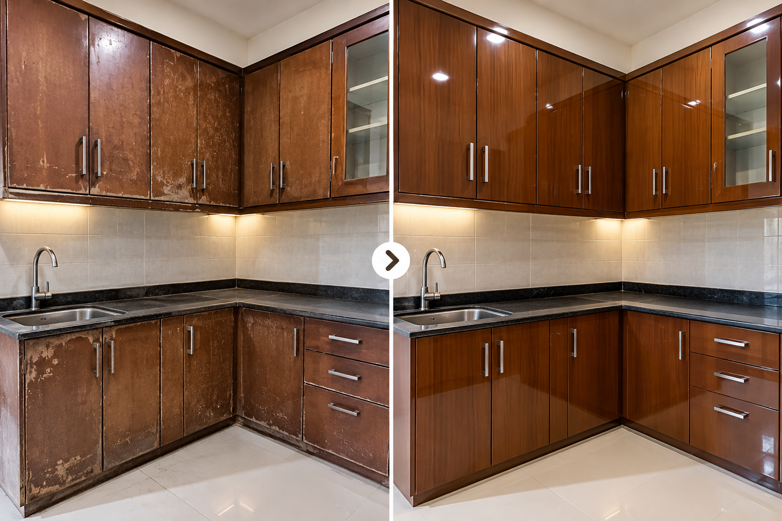 Kitchen/Bathroom cabinet polish estimate