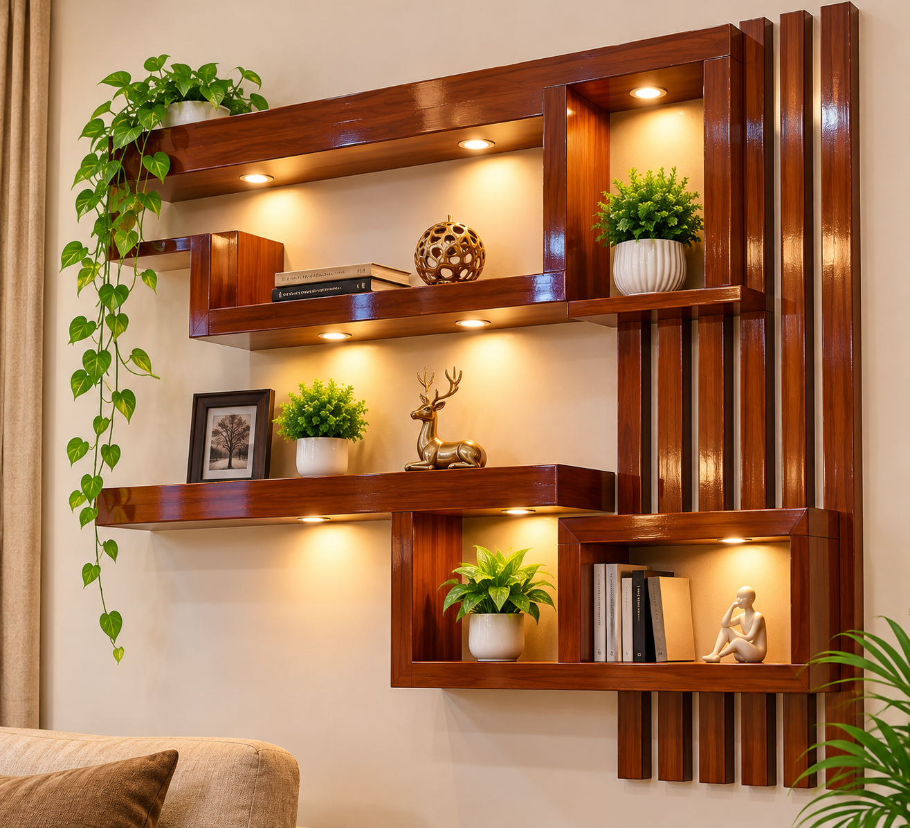 Wall shelf polish 