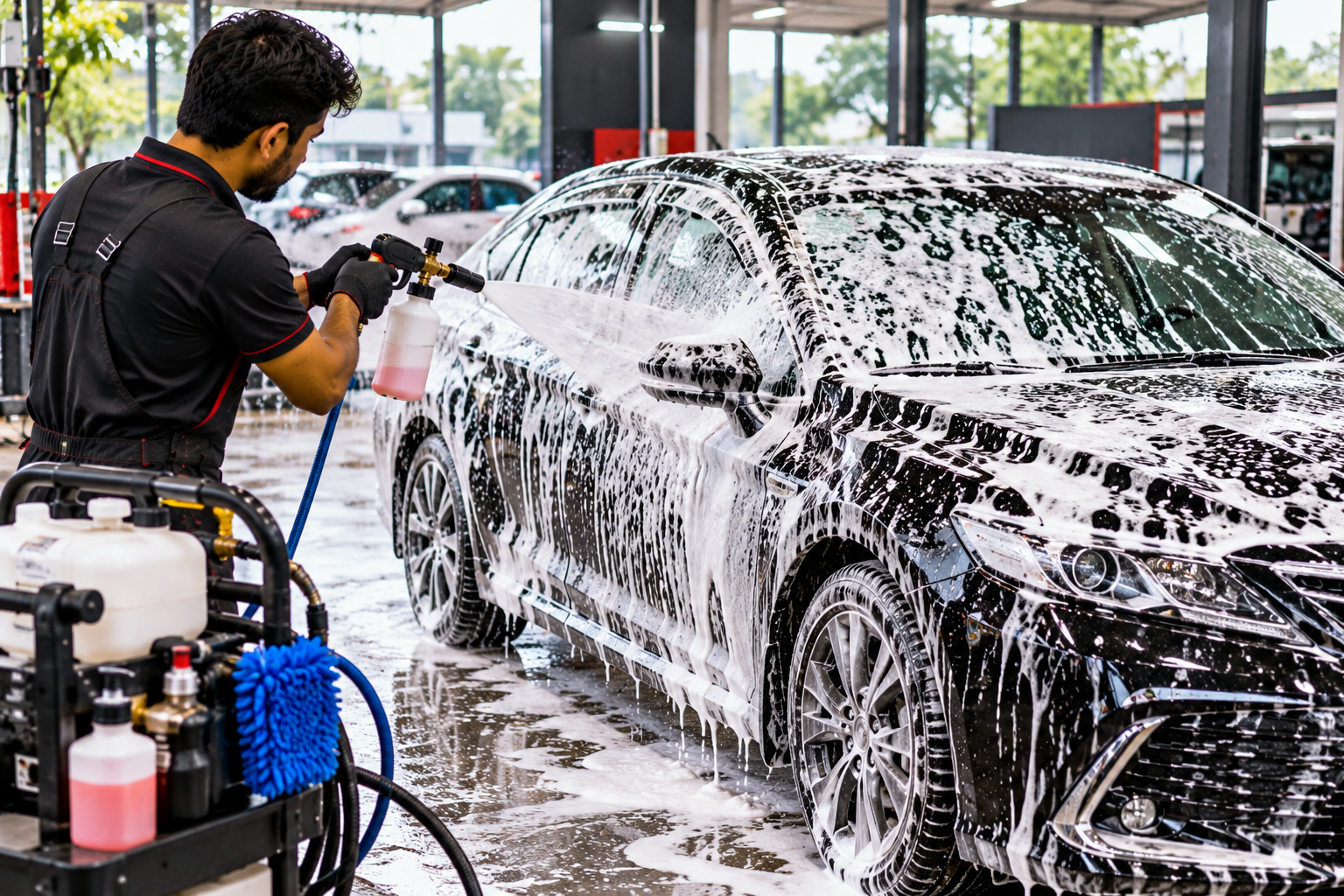 Car Water and Foam Service