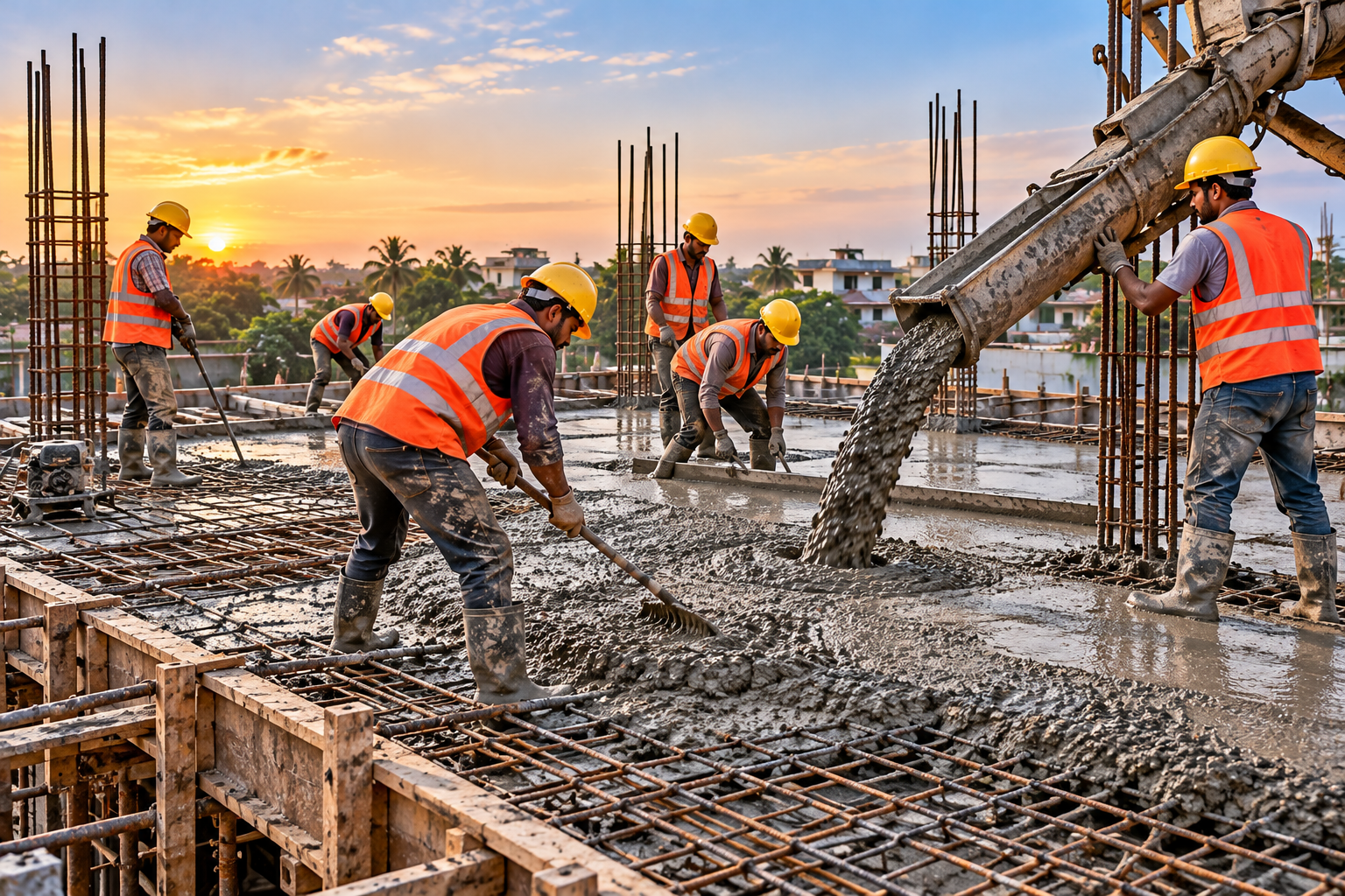 Roof casting work