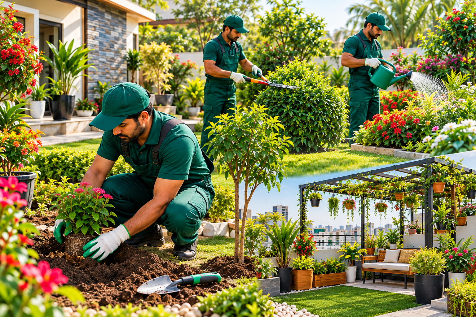  Gardening service, garden maintenance, tree planting, rooftop garden