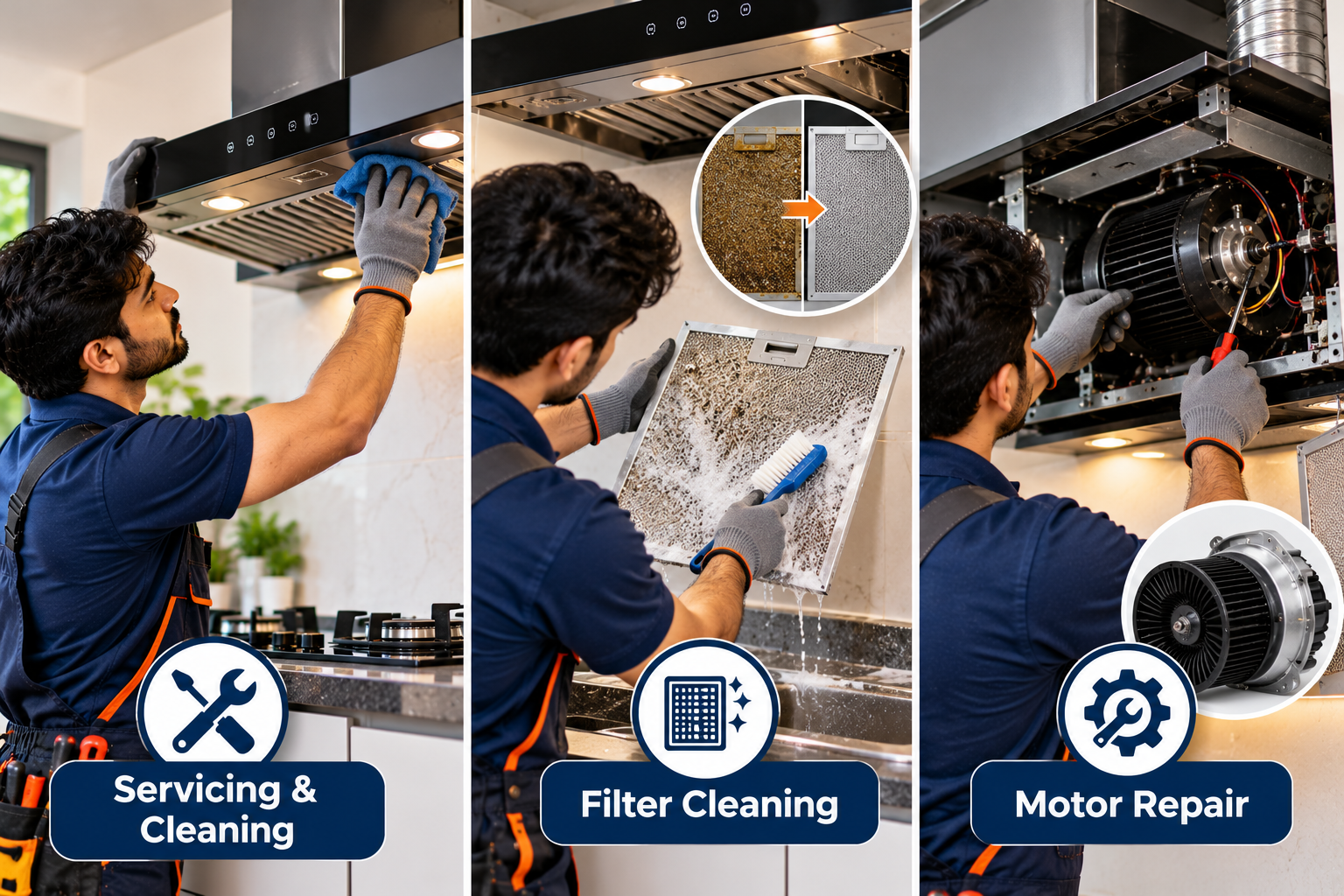 Servicing  Cleaning, Filter Cleaning,  Motor Repair,